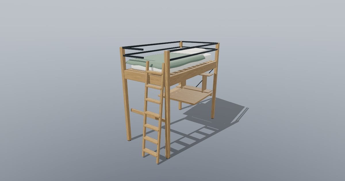 STUDIO - Loft Study Bed