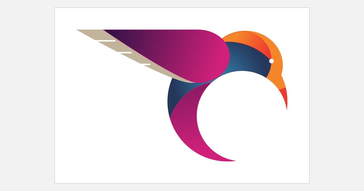 Stylised hummingbird