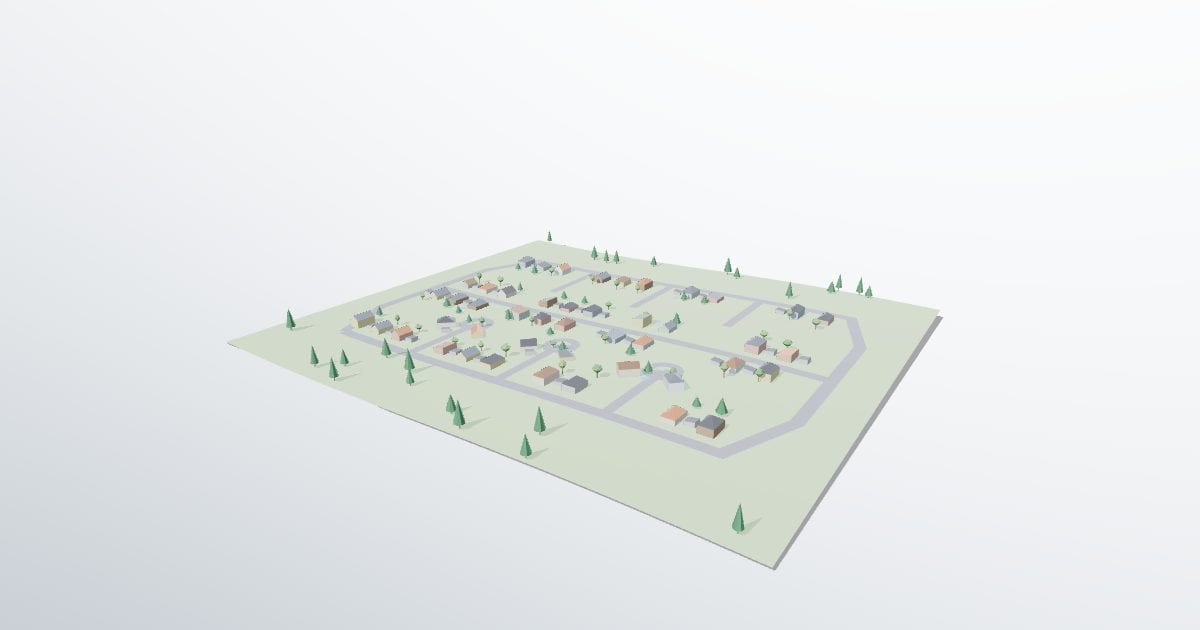 Suburban streets (CityGML)