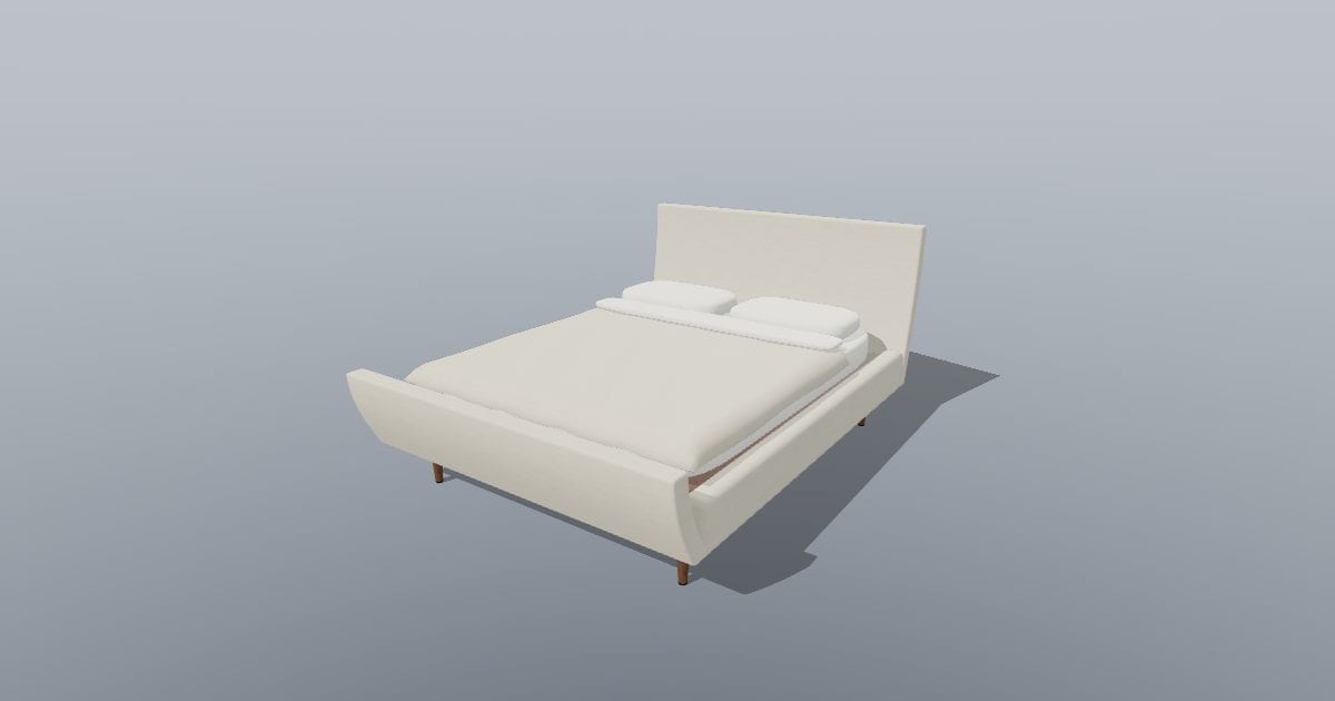 SWEEP 160 - Upholstered Sleigh Bed