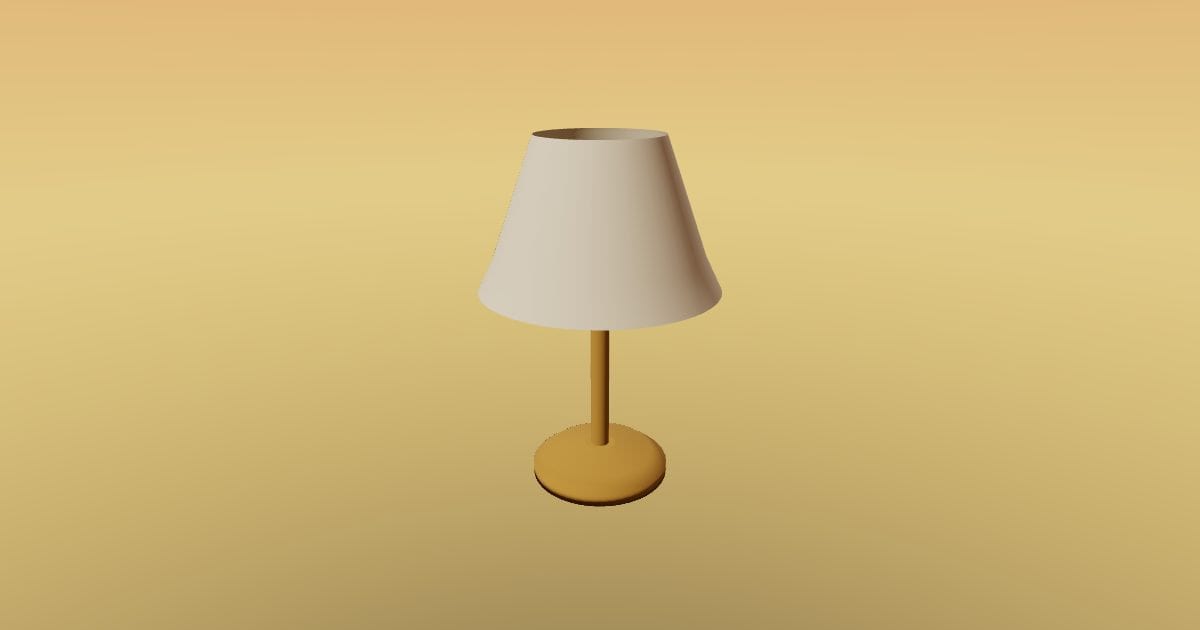 Table lamp (vertex colours)