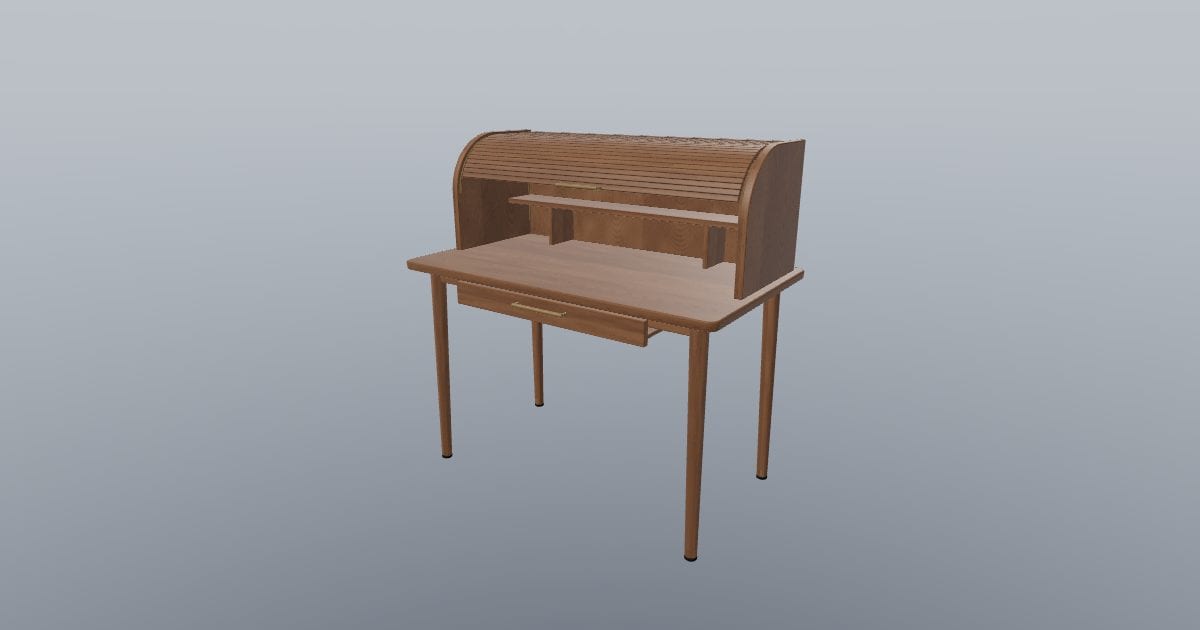 Tambour Study - Tambour Rolltop Desk