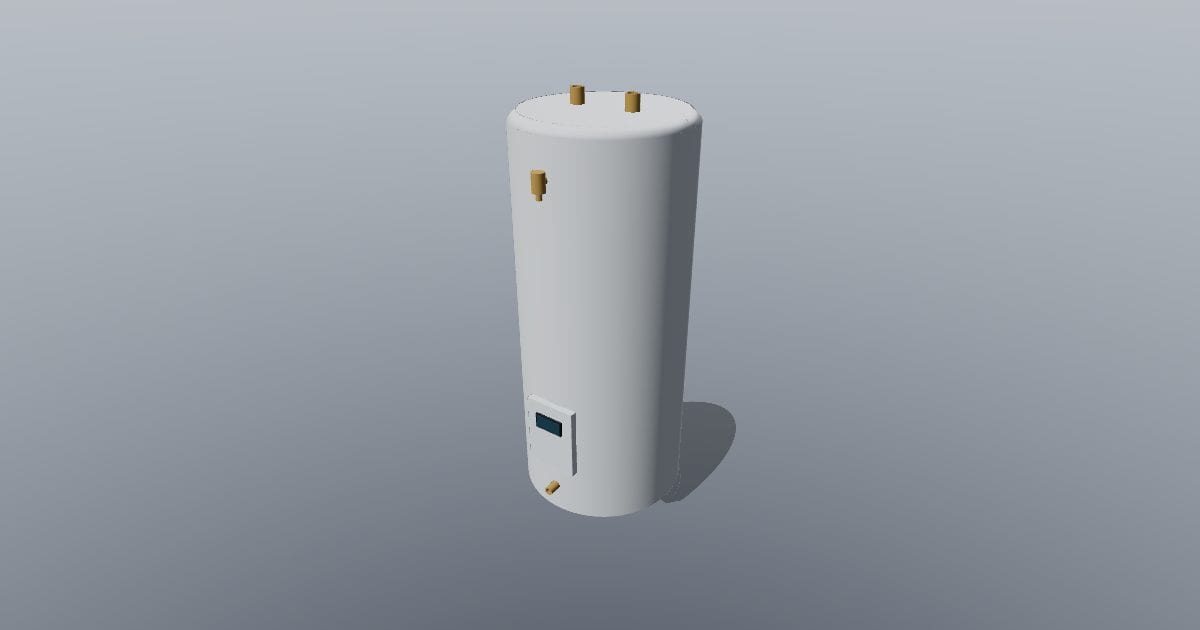Tank water heater 200 l - Original MEP CAD