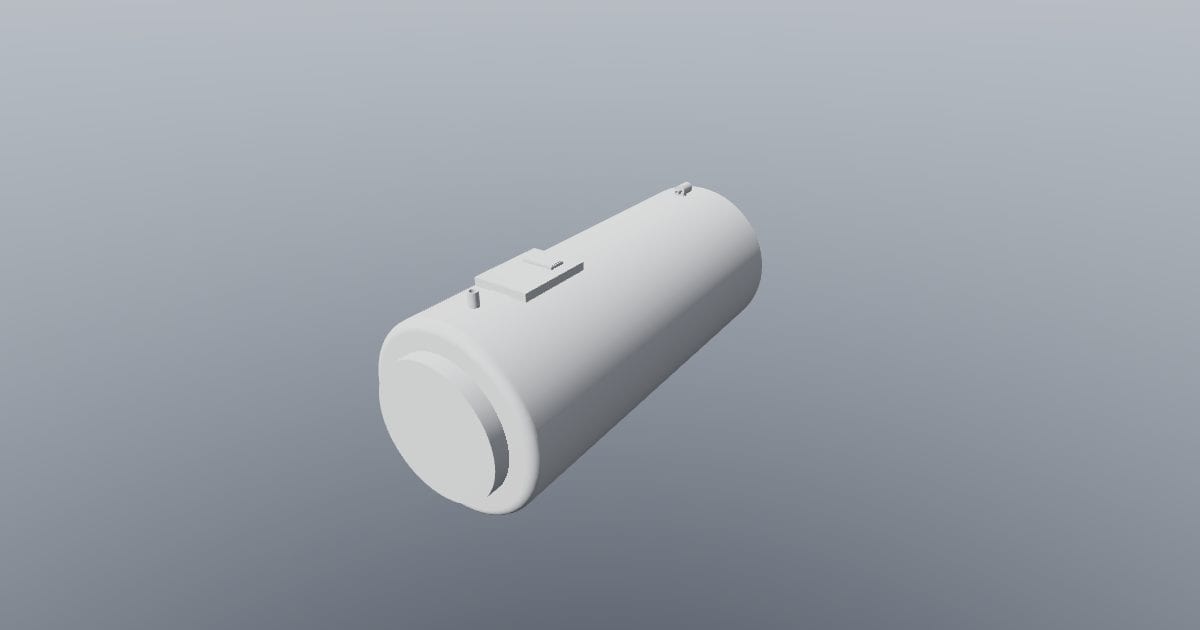 Tank water heater 200 l - Original MEP CAD (Collada DAE)
