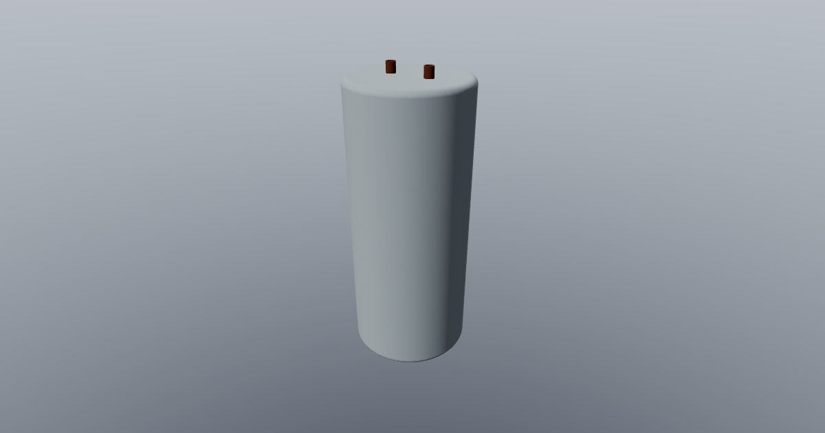 Tank water heater 200 l - Original MEP CAD (FBX)