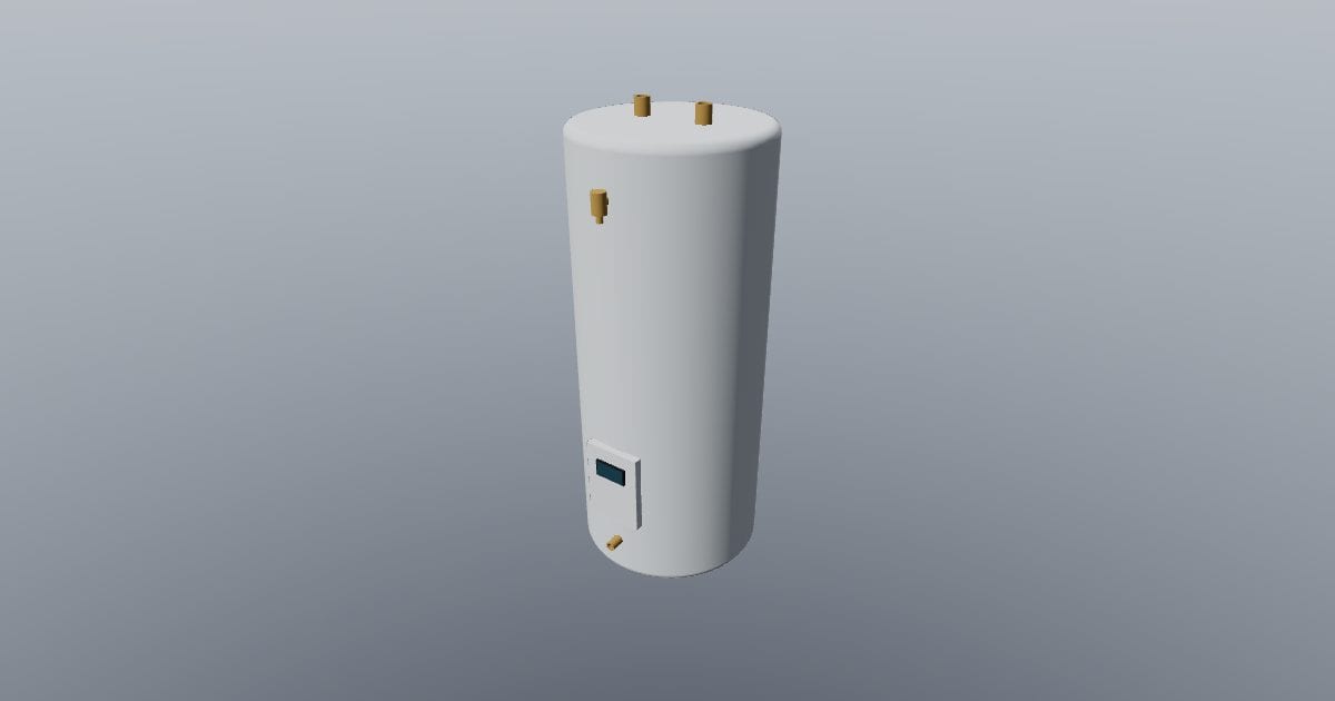 Tank water heater 200 l - Original MEP CAD (PLY)