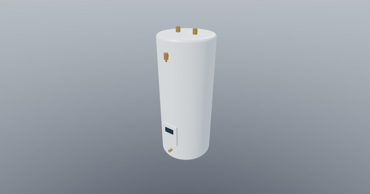 Tank water heater 200 l - Original MEP CAD (USDZ)