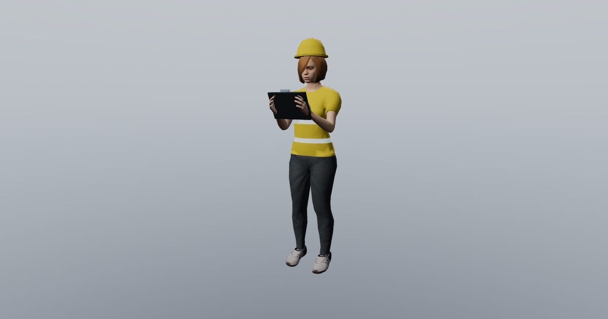 Taylor - 3D Person, Worker with clipboard