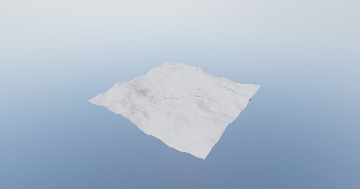 Terrain, 400 m square