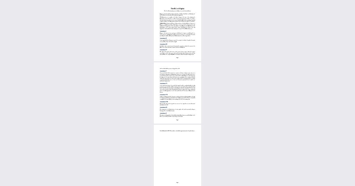 The Bill of Rights