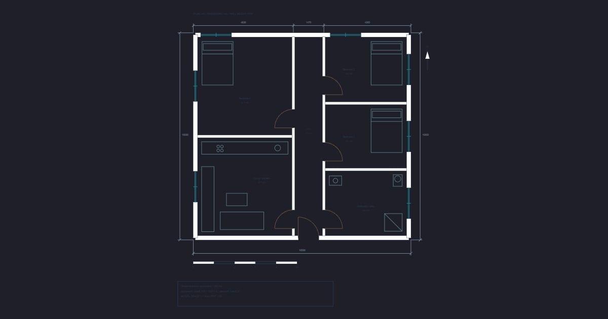 Three-bedroom apartment - 105 m2
