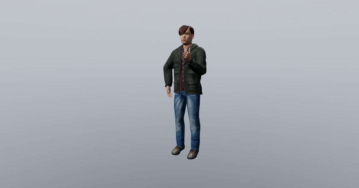 Thumbs-up gesture - 3D Person, Gestures
