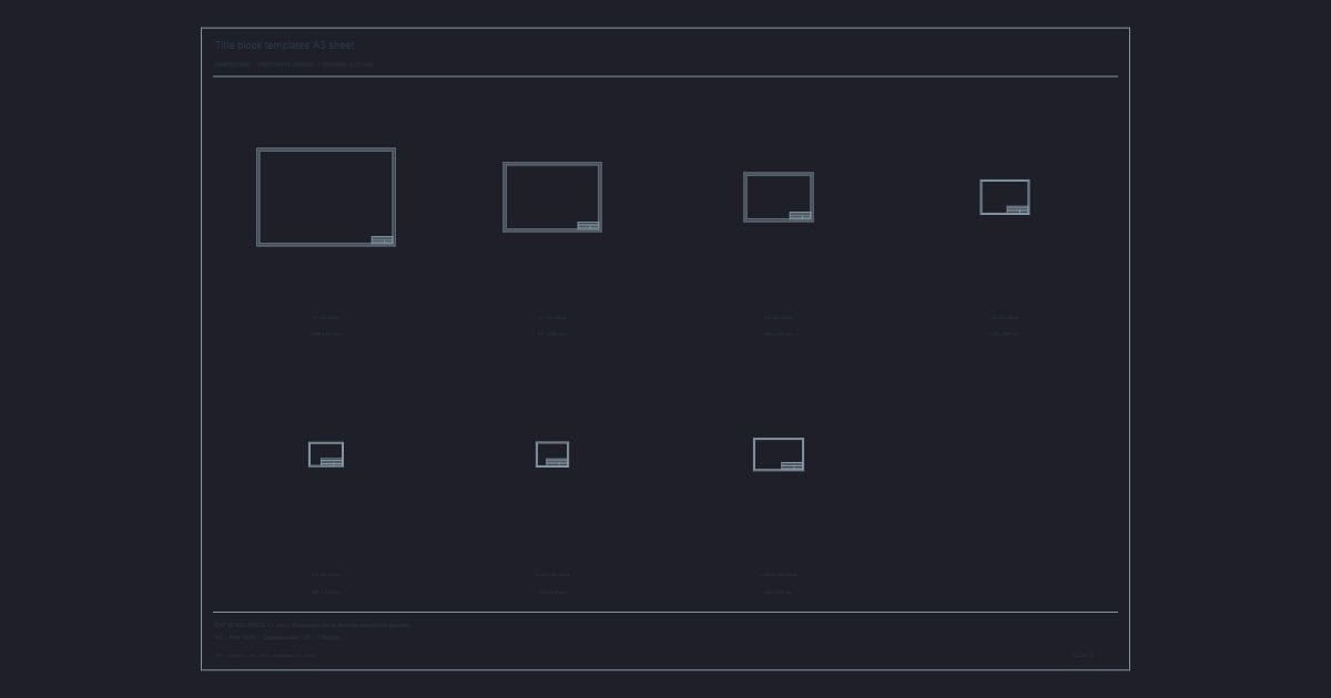 Title block templates A3 sheet - CAD Collection