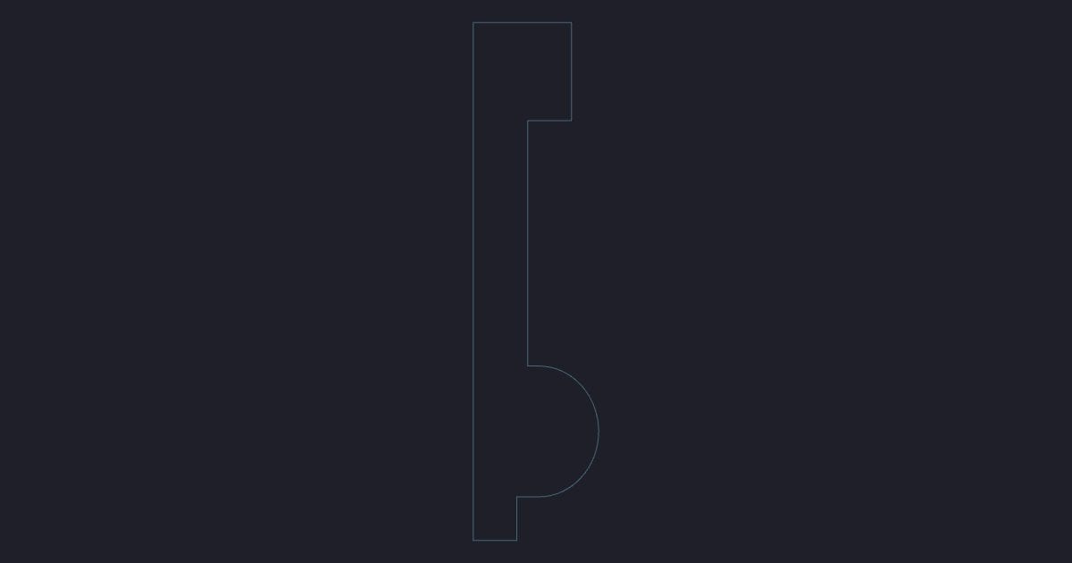 Torus architrave - Moulding Profile and 1 m Extrusion