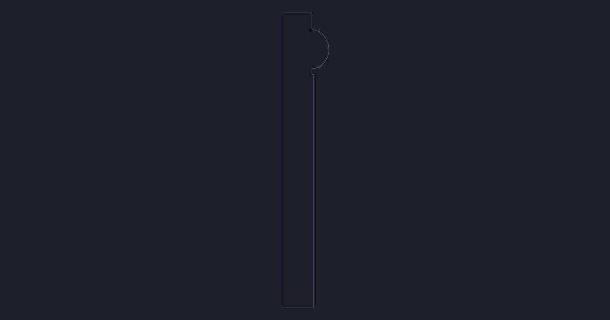 Torus skirting - Moulding Profile and 1 m Extrusion