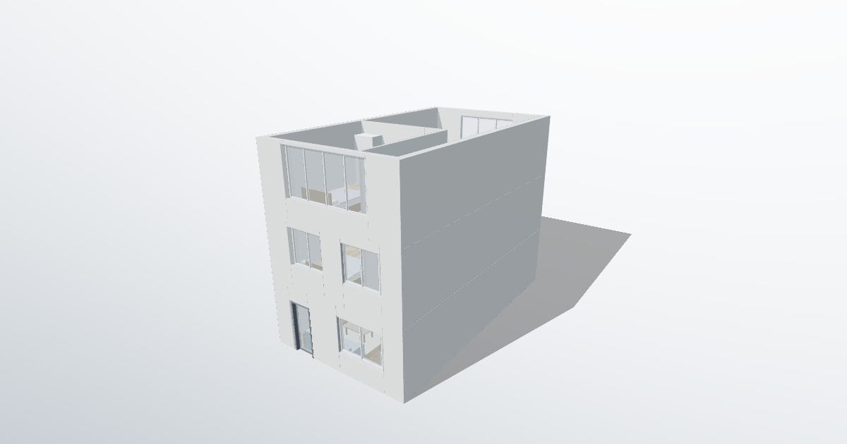 Townhouse, three levels