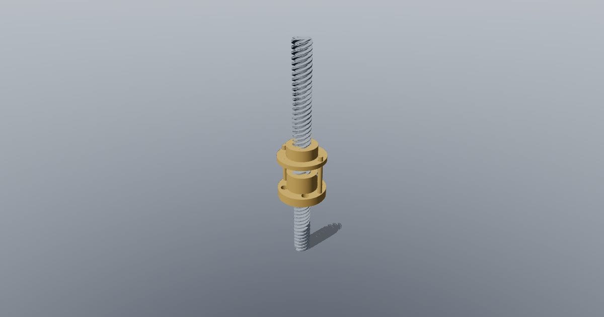 Tr8x8(P2) lead screw and anti-backlash nut