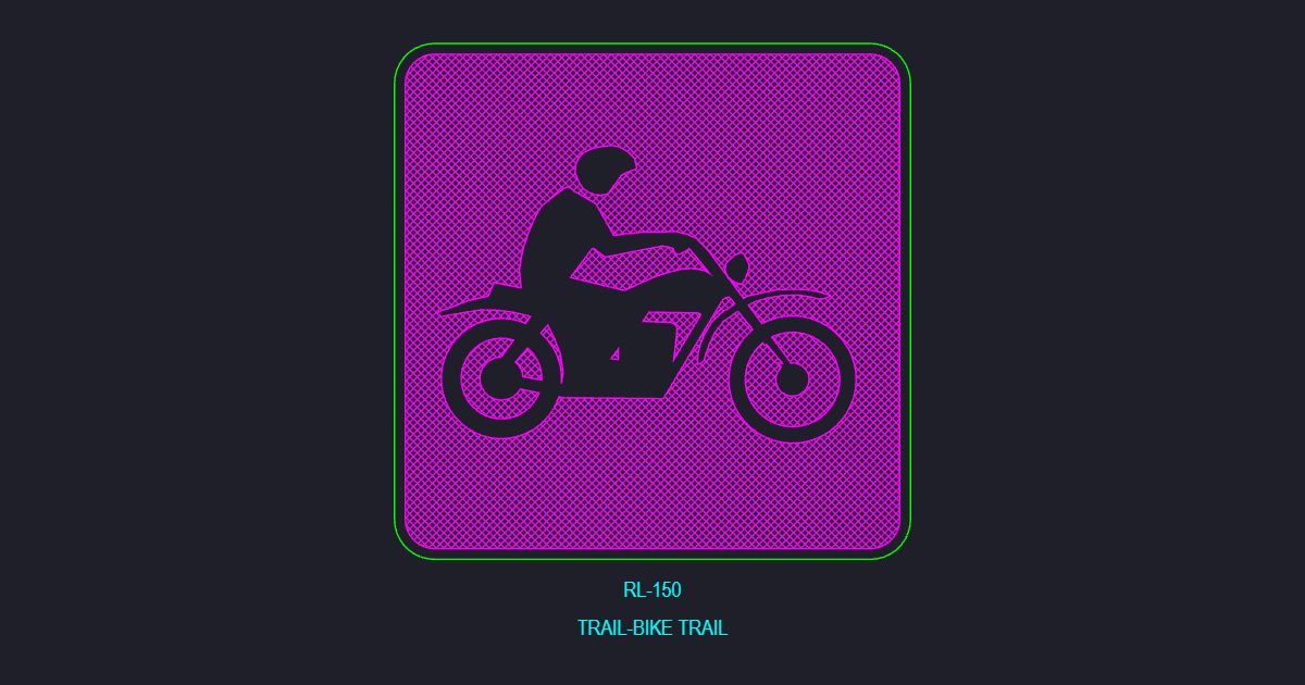 Trail-Bike Trail Sign (USFS RL_150)