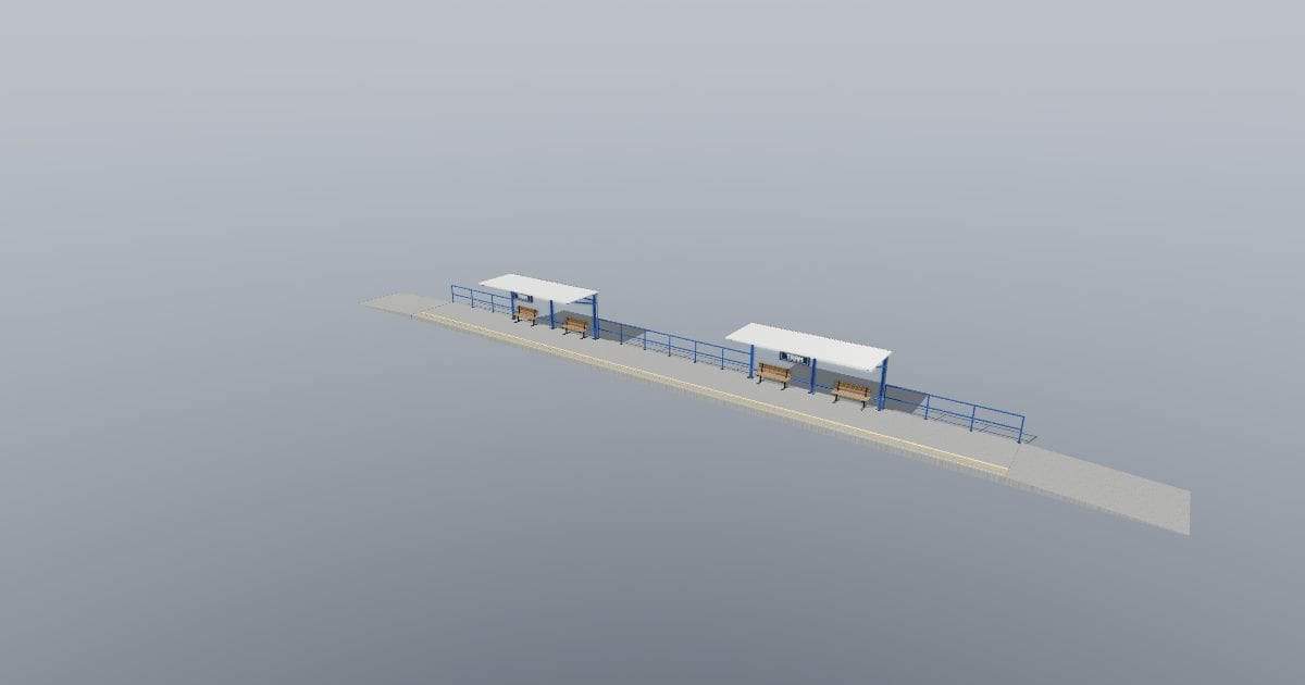 Tram stop platform