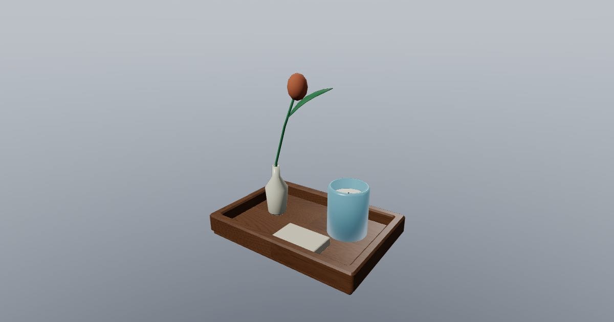 Tray with objects - Original Interior Decor