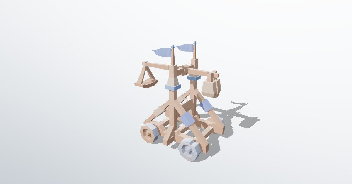 Trebuchet, low poly