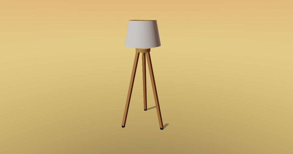 Tripod floor lamp - Original lighting CAD