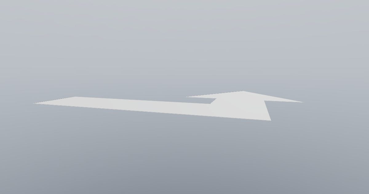 Turning floor direction arrow