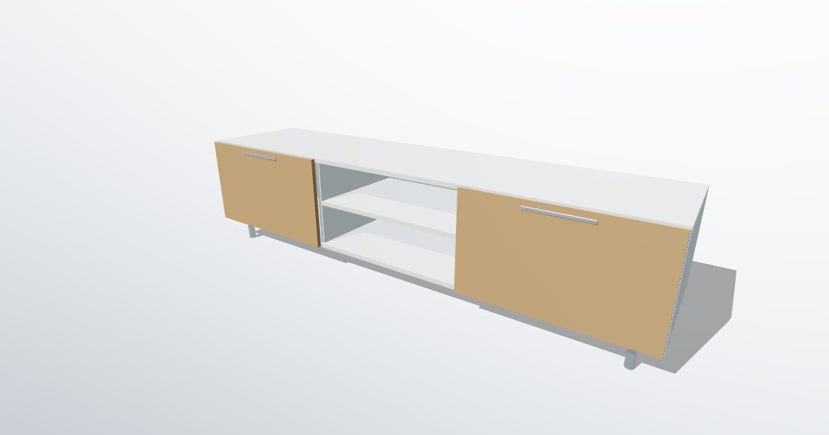TV stand with flap doors