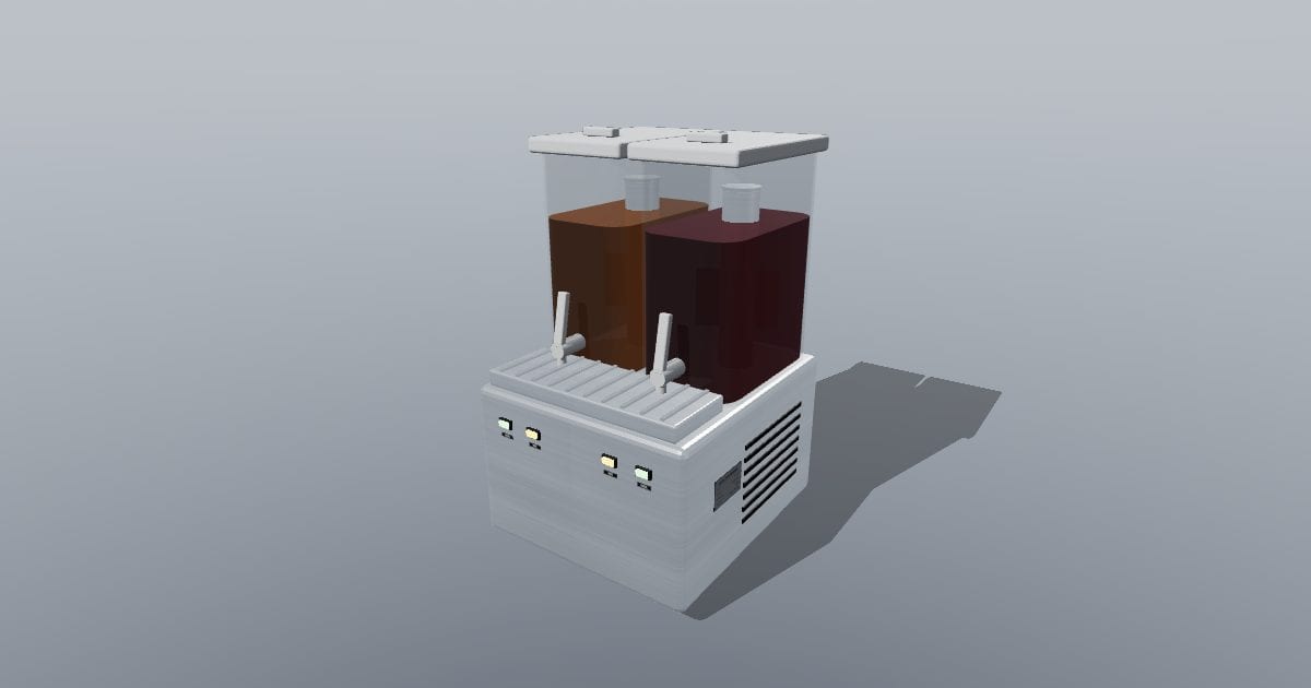 Twin-bowl juice dispenser, 2 x 12 L refrigerated