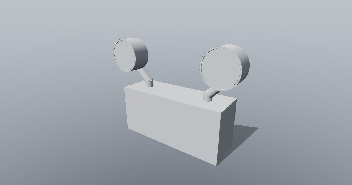 Twin-head emergency light