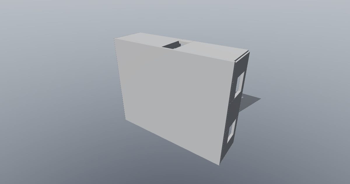Two-bedroom apartment - 80 m2 (DXF (3D faces))