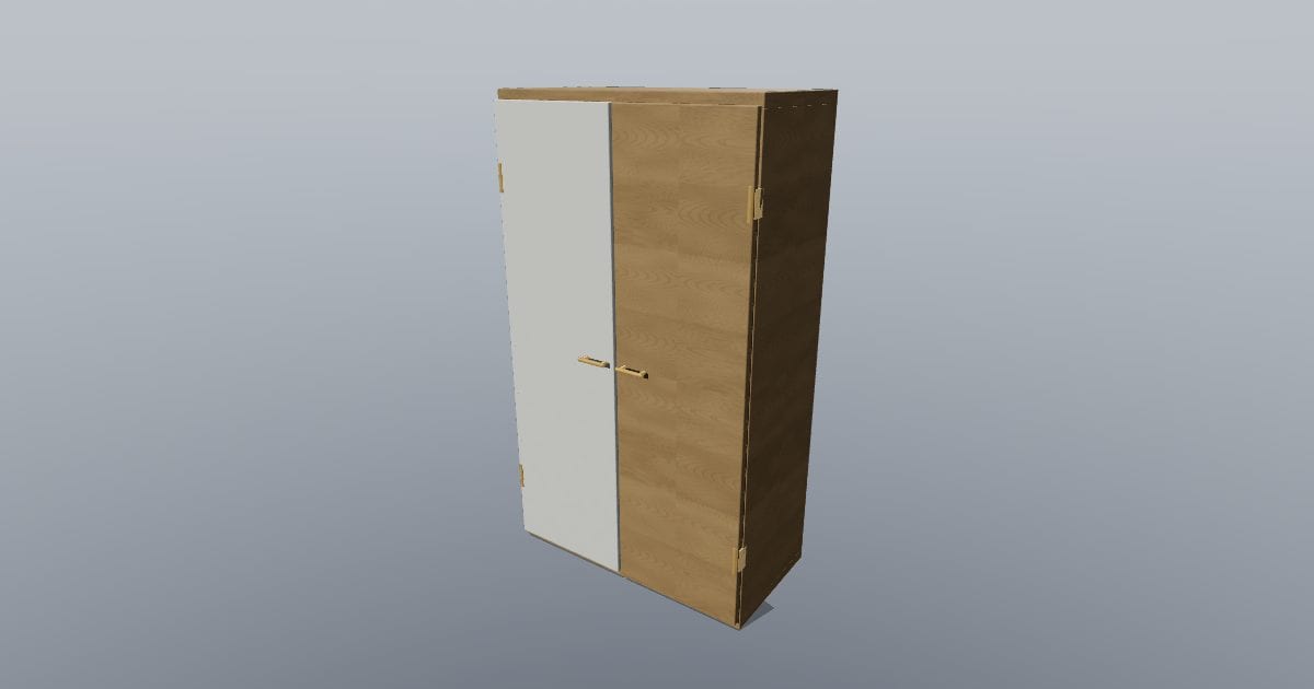 Two door wardrobe - Original Interior Furnishing
