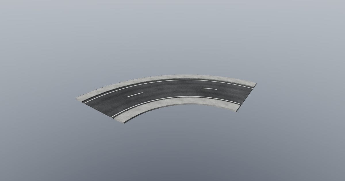 Two-lane road curve