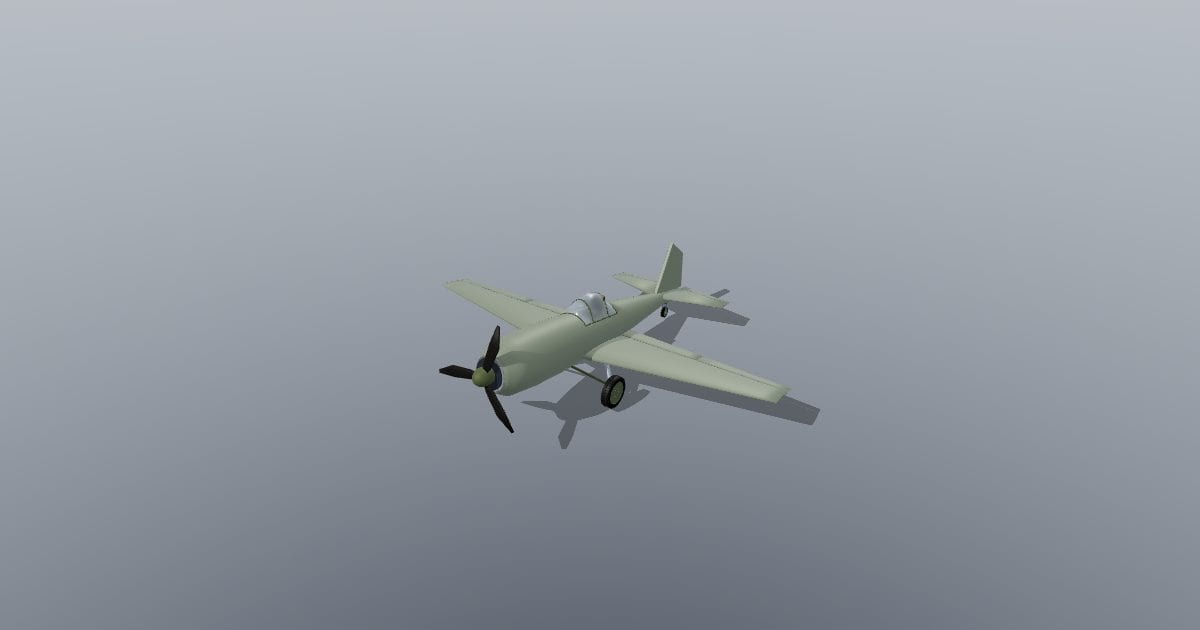 Unarmed single-seat propeller fighter plane
