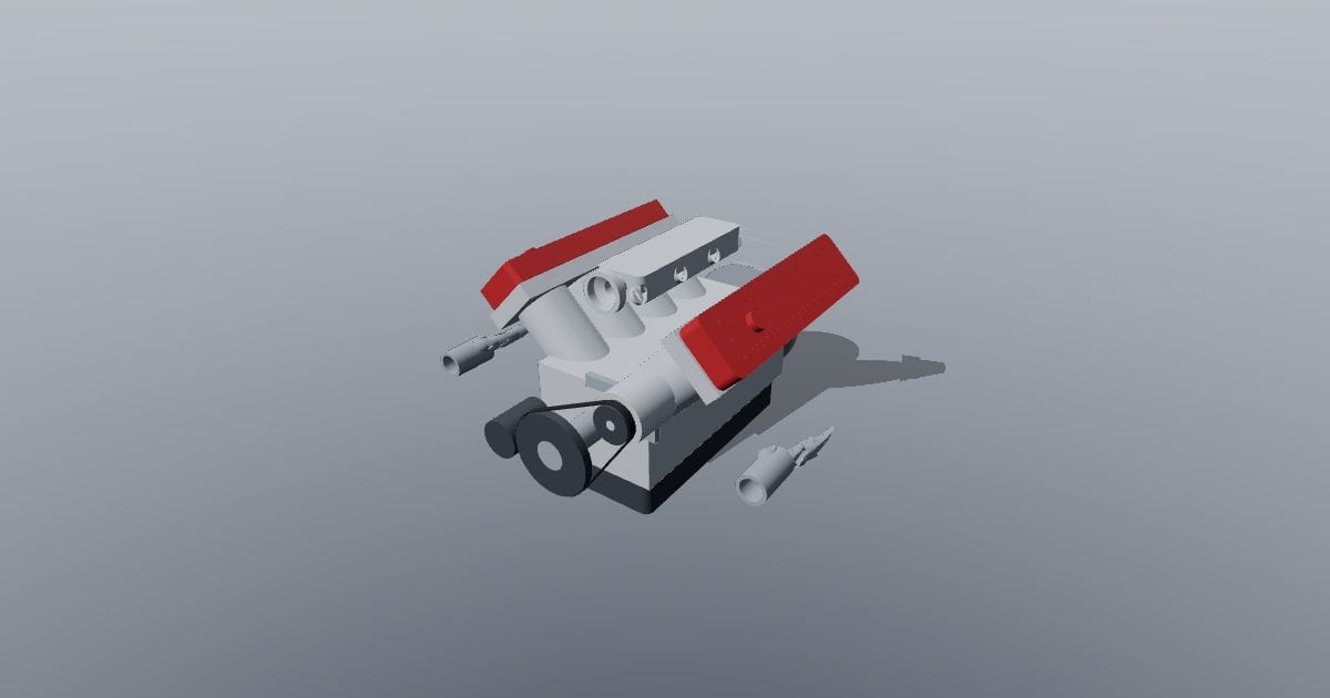 Unbranded V8 engine assembly