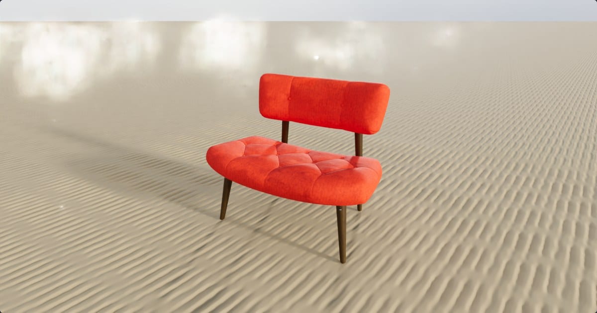 Upholstered chair (sheen fabric)