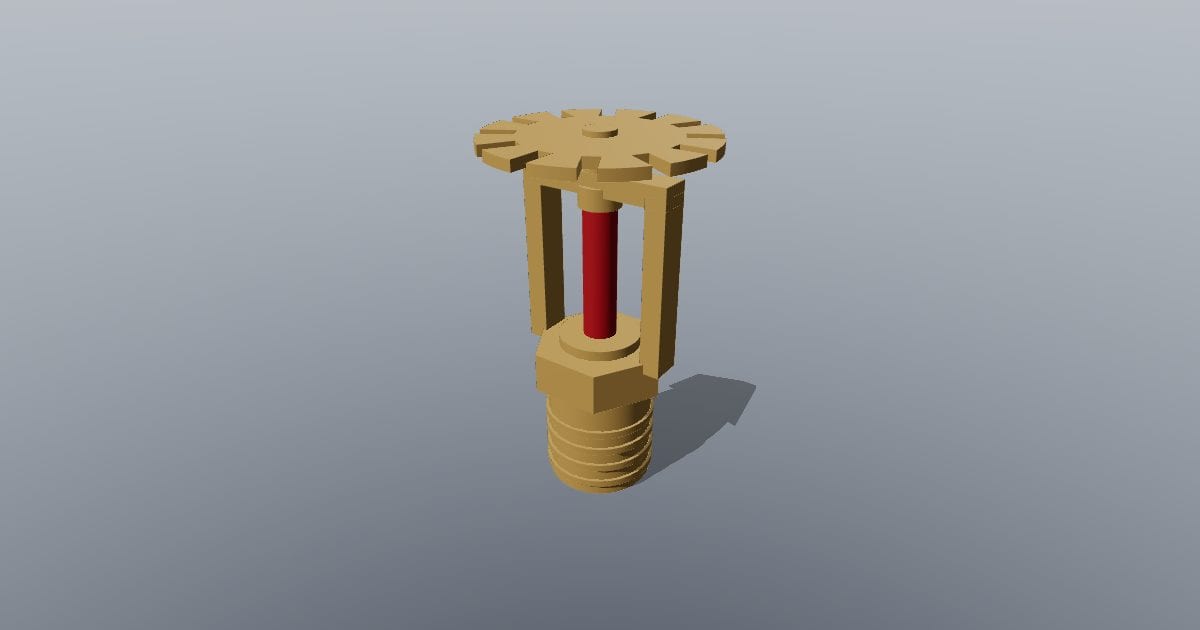 Upright sprinkler head - Original MEP CAD