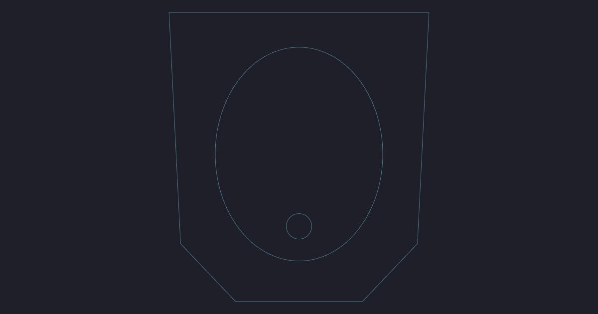 Urinal plan - Plumbing and HVAC CAD Symbol