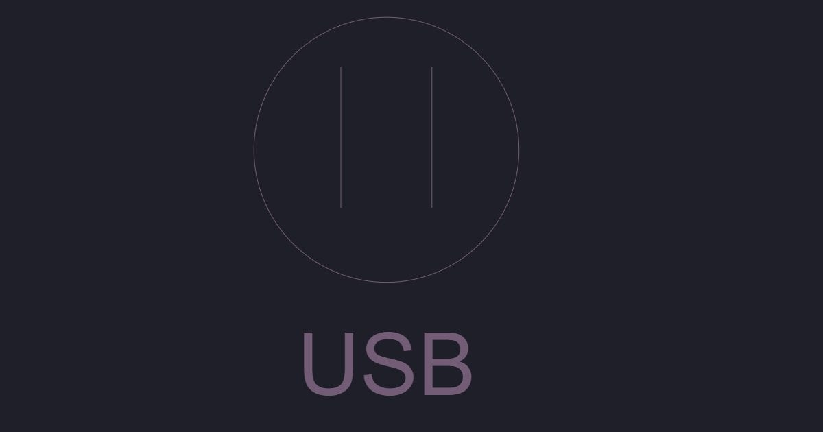 USB receptacle - CAD Block