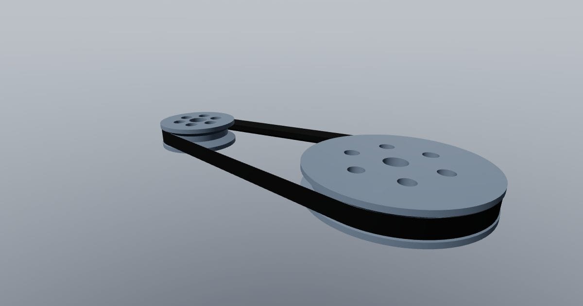 V-belt pulley pair with continuous belt (FBX)