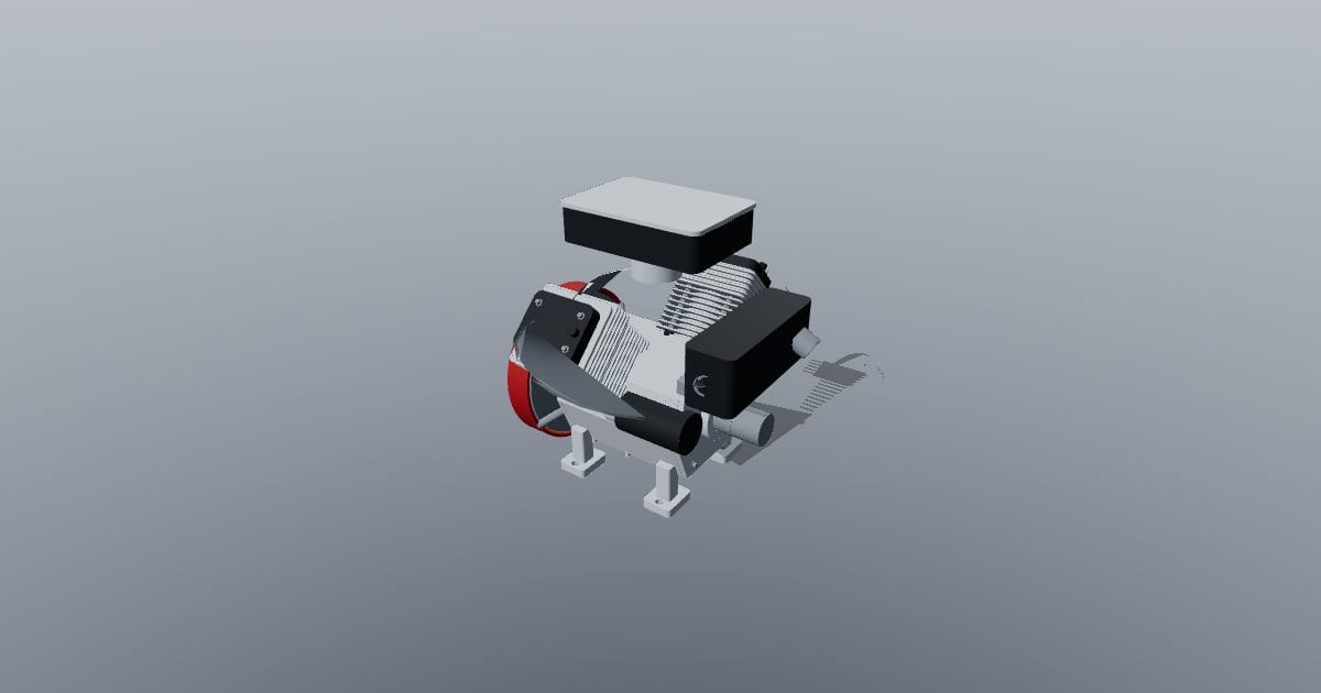 V-twin piston engine