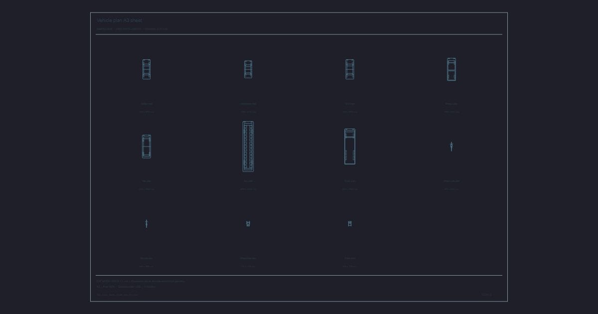 Vehicle plan A3 sheet - CAD Collection