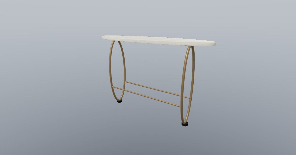 Veil Console - Oval Marble Console