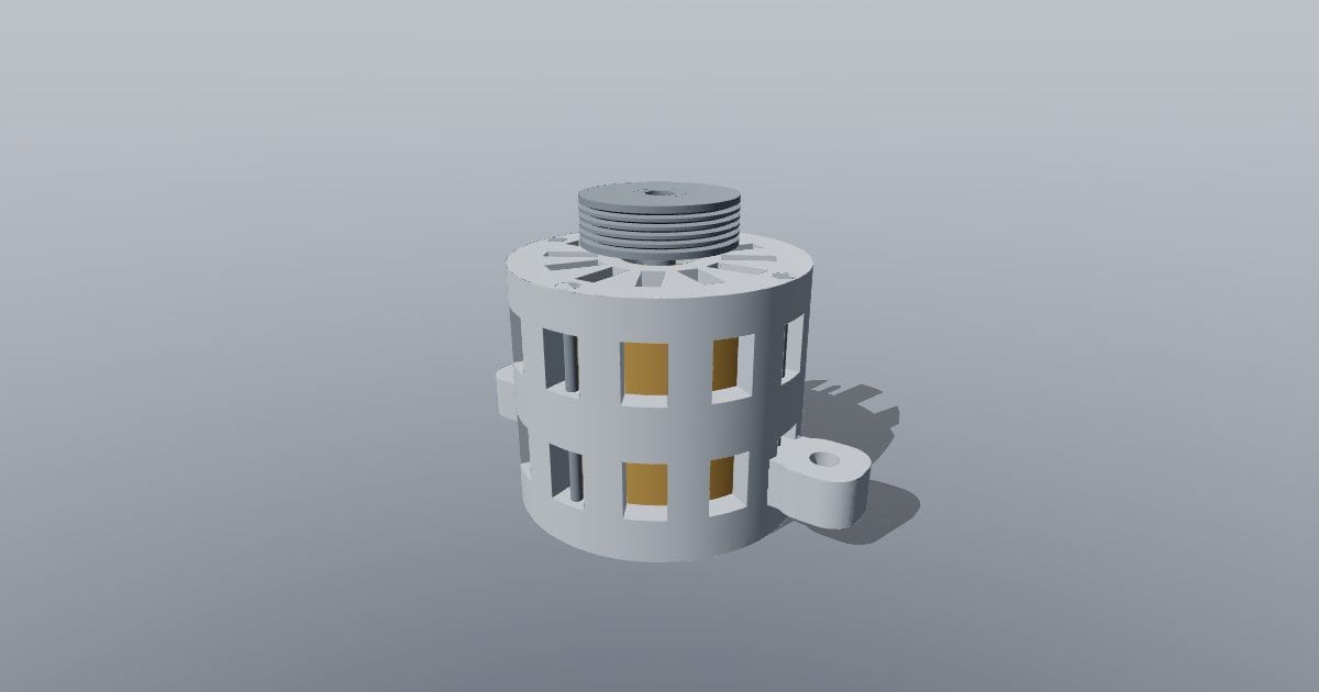 Vented automotive alternator