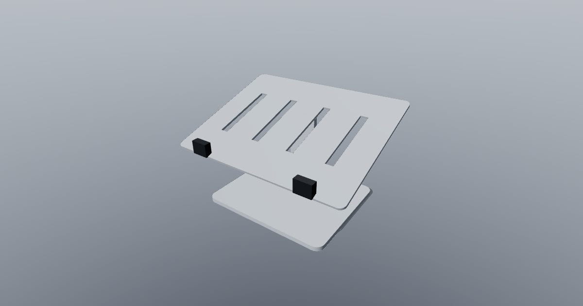 Ventilated aluminum laptop stand