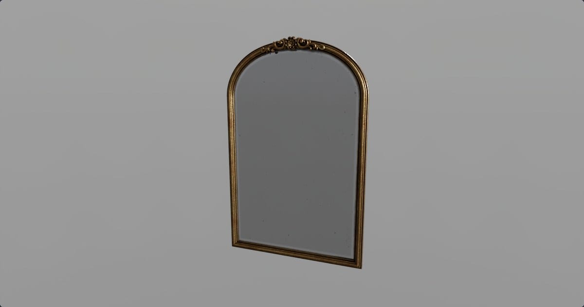 Victorian arched mirror