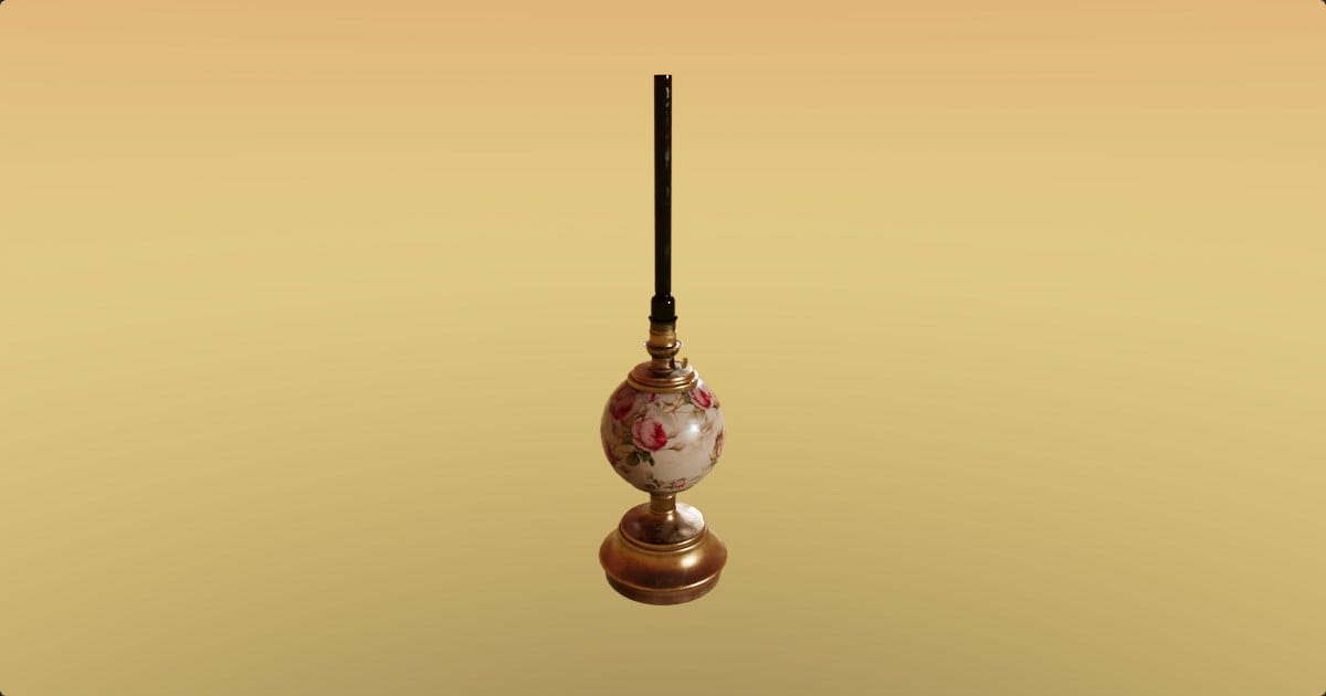 Victorian oil lamp