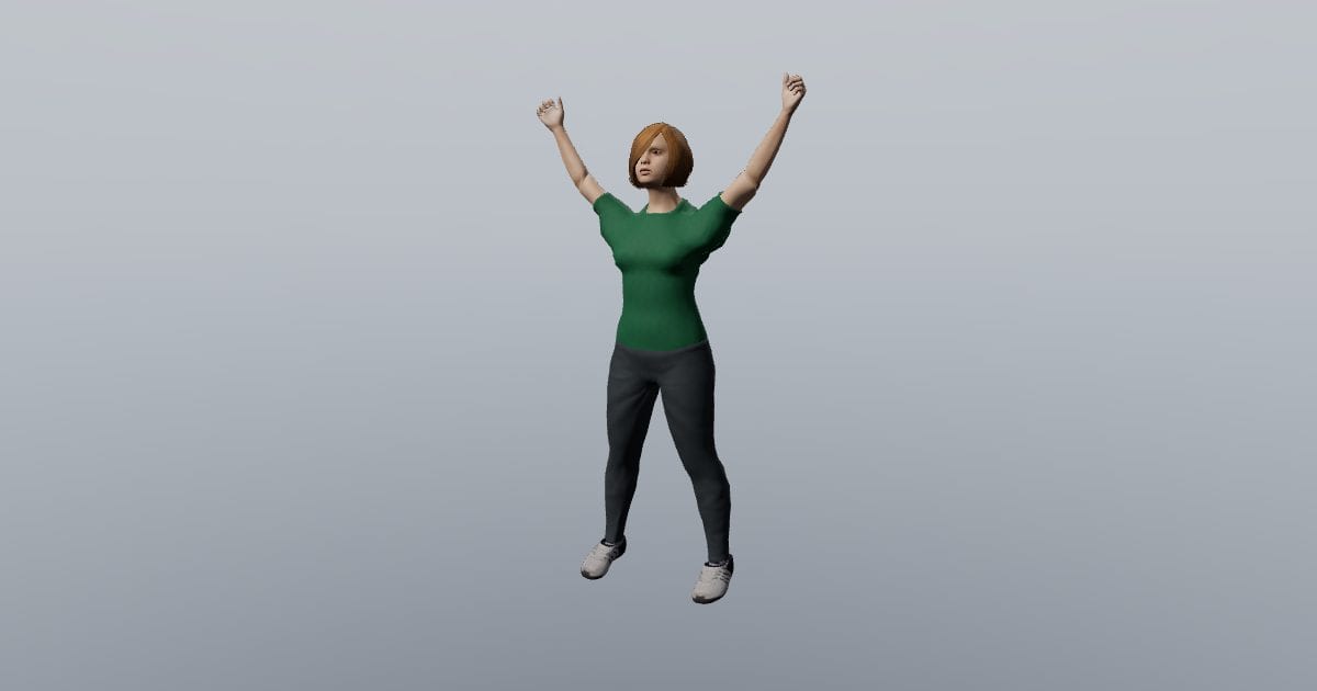 Victory pose - 3D Person, Sports