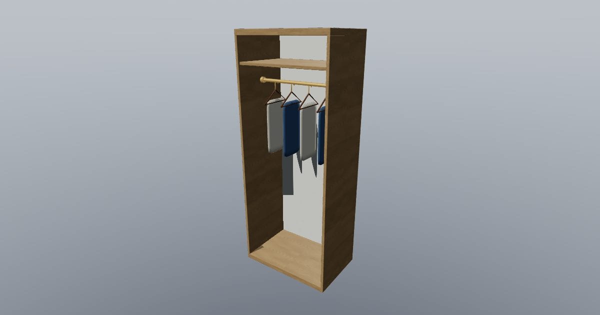 Walk in hanging module - Original Interior Furnishing