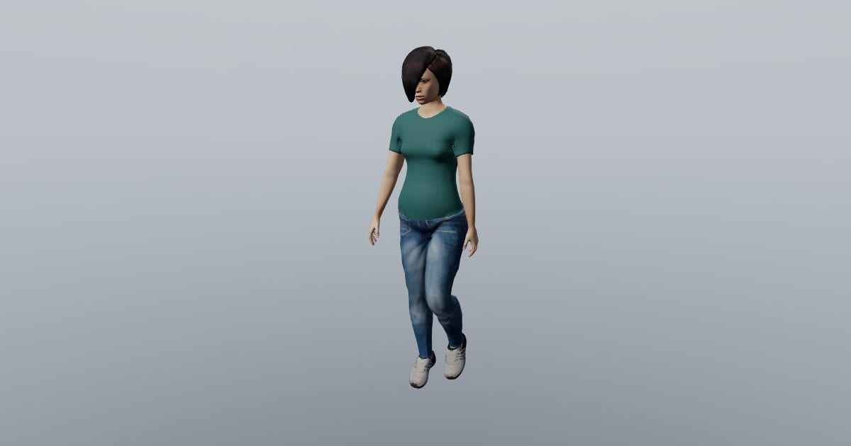 Walking adult, architectural scale